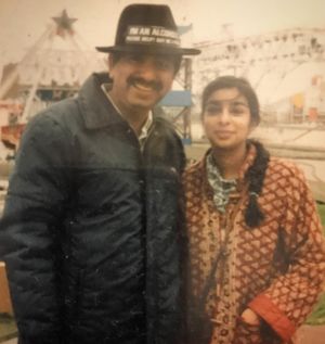 Shobna and her father. Photo: Shobna Gulati