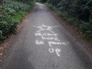 Supporting image for story: Motivational markings for Covid cyclists introduced on Black Country road