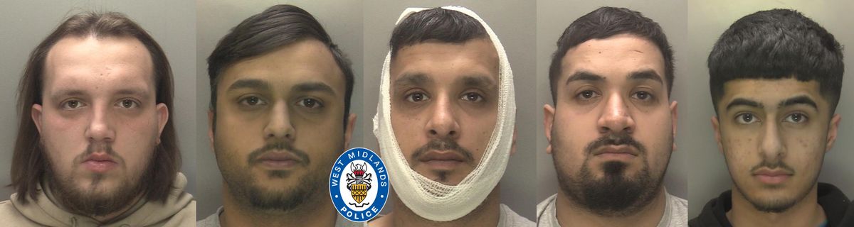 Five men jailed following violent disorder involving weapons in Birmingham