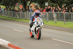 Lloyd improved to 20th during Thursday's Steam Packet Company 125/400cc race. Picture: Ellan Vannin Images