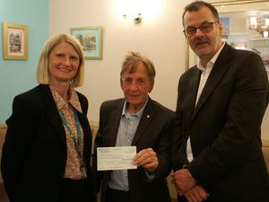 Supporting image for story: Rotary secret unveiled - £1,000 gift to hospice