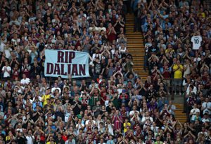 Villa fans pay tribute to Dalian Atkinson in August 2016