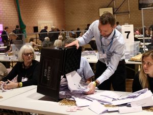 A ballot box is emptied at an election count in North Yorkshire in 2024