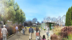 The enhanced Mill Bank entrance