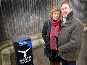 Supporting image for story: Murdered James Brindley's parents unveil Walsall's first knife surrender bin
