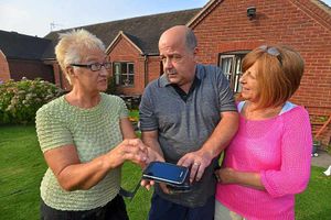 From left, Hilary Marks, her son Steve Lewis and Diane Lewis in Clungunford