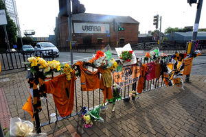 Tributes left near the Uberra Nightclub following Tom's death
