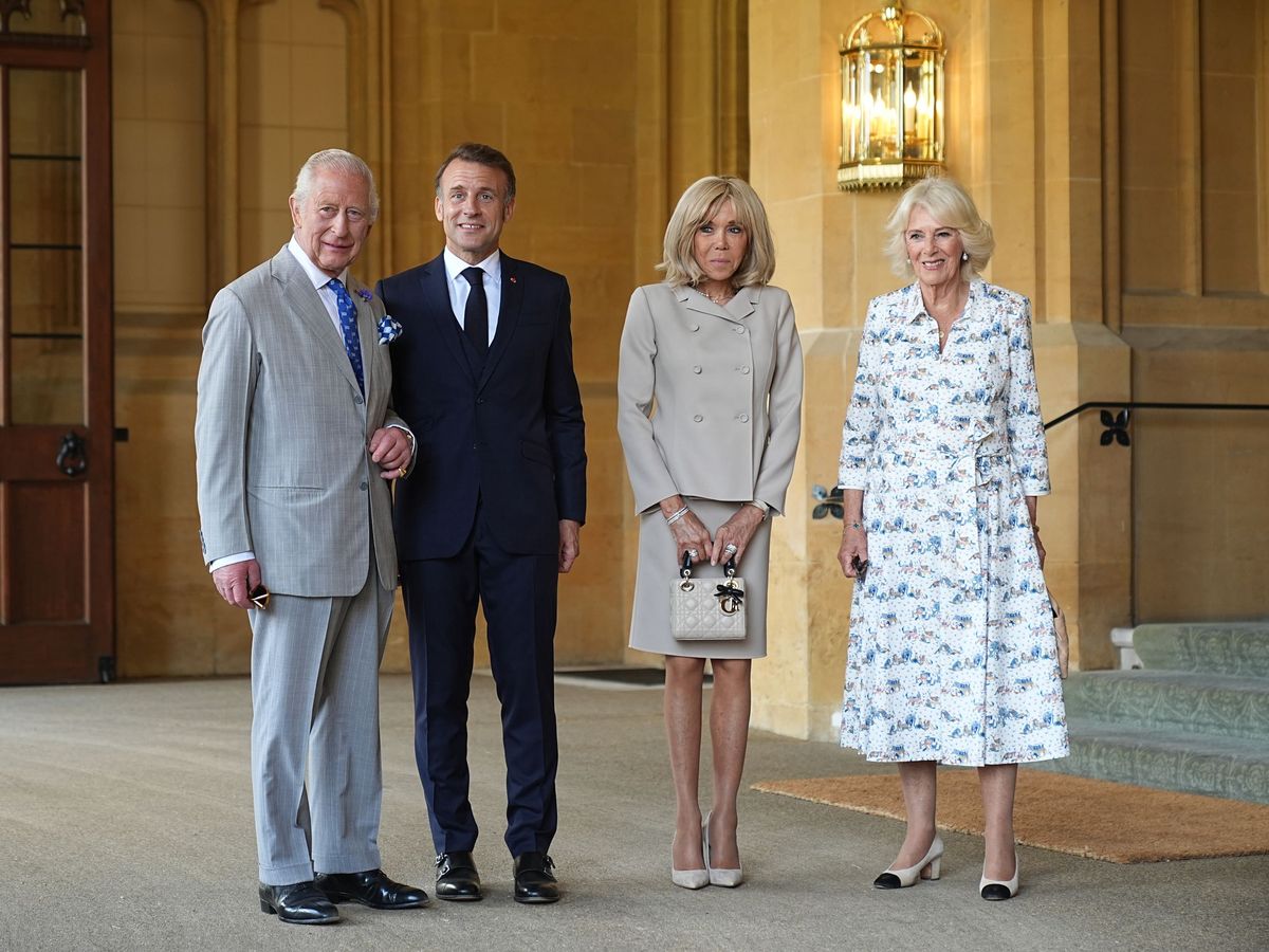 Charles bids farewell to President Macron during touching goodbye