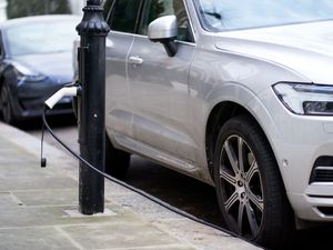 An electric car being charged