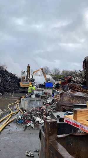 Water was taken from the nearby canal to tackle the blaze