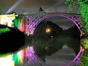 Supporting image for story: Lighting up the famous Iron Bridge