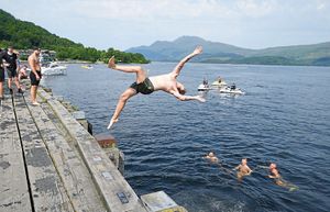 Enjoying the heatwave at Loch Lomond
