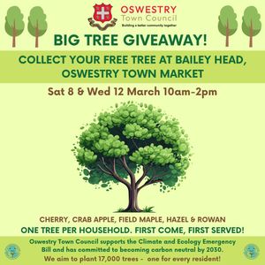 Oswestry Town Council's 'Big Tree Giveaway'.