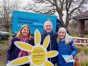 John with his wife Judy and Karen Roberts from Lingen Davies.
