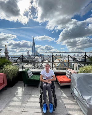 Liam visiting his favourite place London