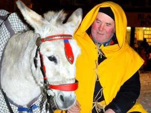 Supporting image for story: Donkey treat at Wem Christmas lights switch-on