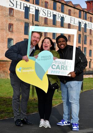 Organisers Kelly Goodall and Ikechukwu Alex Okorie were joined by Phil Haigh from Severn Hospice to promote the Hummingbird Evening Brunch.