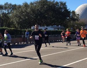 Nathan Judah in Epcot for the marathon