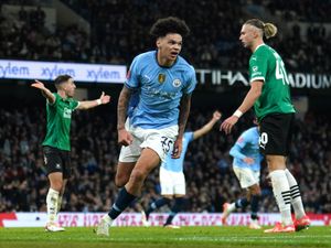 Nico O’Reilly runs off to celebrate scoring