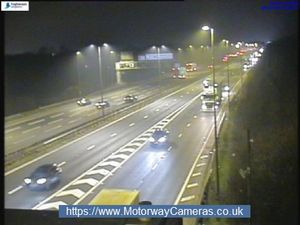 One lane is closed on the M6 southbound in Staffordshire due to a broken down vehicle