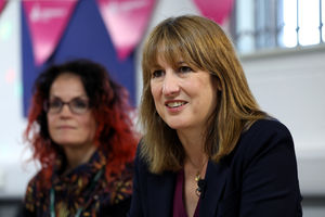 Chancellor of the Exchequer Rachel Reeves meets volunteers at a creative group, during a visit to the Park Lane Centre in Telford to mark the launch of the landmark £5 billion Pride in Place programme. Photo: Darren Staples/PA Wire