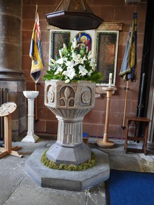 The font at St. Alkmund's - do you have any photos of christenings from this church? 