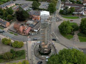 Supporting image for story: That's handy! Shrewsbury's Lord Hill statue set to lose his left arm as repairs to column get under way