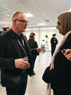 Mayor of the West Midlands, Richard Parker, talks to students about life at Birmingham's Stage and Screen production academy.