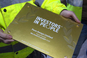 Pave Aways received an Investors in People Gold accreditation