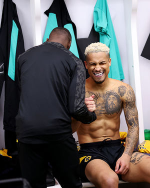 Carlos Forbs (L) and Joao Gomes (Photo by Jack Thomas - WWFC/Wolves via Getty Images)