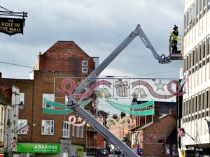 Supporting image for story: No big switch-on but Christmas lights are going up in Shrewsbury town centre