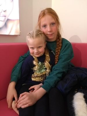 Deborah Darley's grandchildren, Molle and Meg. Photo: West Midlands Ambulance Service