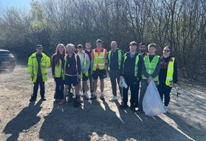 McDonald's crew during the litter event