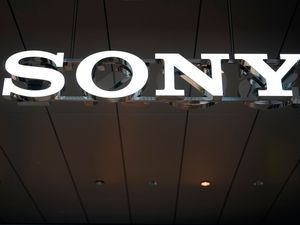 A logo of Sony is seen at its headquarters in Tokyo