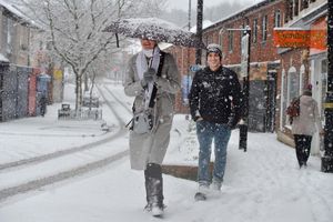 Walking in the snow in Hednesford
