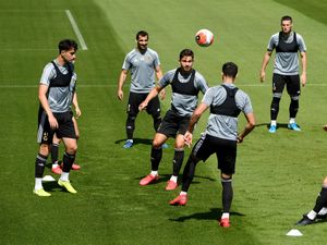 Supporting image for story: IN PICTURES: Wolves players in contact training 