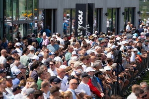 Fans at the driving range. Picture: LIV Golf
