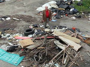 Supporting image for story: Fly-tip eyesore outside pub