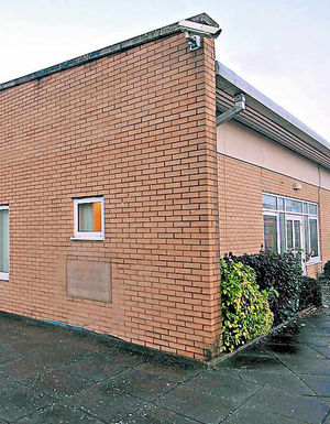 The spot where the plaque was