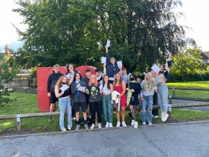 Students at the Marches collected their results this morning