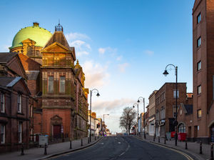 Wolverhampton city centre stock image general view