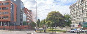 The University of Wolverhampton and the Ring Road in the city centre. Photo: Google Street View. Permission for use by all BBC newswire partners.