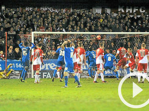 Supporting image for story: VIDEO - Kidderminster survive goalmouth scramble in Peterborough FA Cup draw