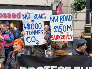 Supporting image for story: Shropshire climate protesters take anti-North West Relief Road message to Government's doorstep