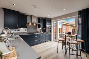 The Fallows - The kitchen area in in a show home in Staffordshire