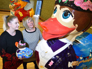 Supporting image for story: Telford's giant ducks raise £20,000 at charity auction