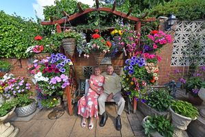 DUDLEY COPYRIGHT NATIONAL WORLD TIM STURGESS 28/06/25Prize-winning gardeners Donald and Barbara Hall, formerly of pelsall, Walsall) Their Netherton garden is in full bloom. \u00a0