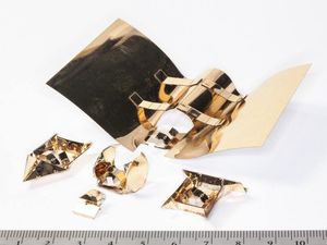 Supporting image for story: These origami robots use shape-shifting exoskeletons to glide, swim and walk
