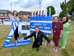 Supporting image for story: Pub landlord gives roundabout near Wolverhampton’s New Cross Hospital a makeover to celebrate NHS’s 75th birthday
