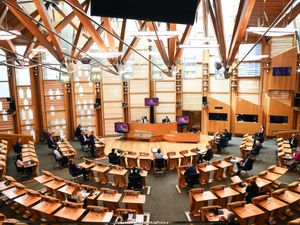 The Holyrood debating chamber